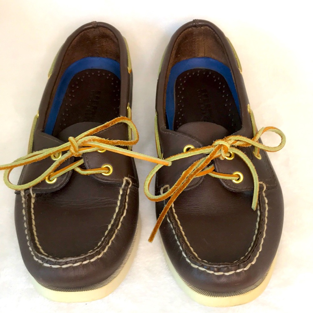 Sperry women’s A/O leather boat shoe, brown, 8